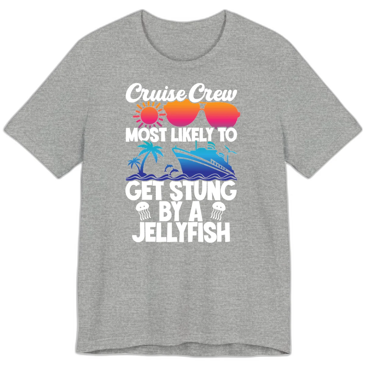 Most Likely To Get Stung By A Jellyfish Premium T-Shirt in Athletic Heather