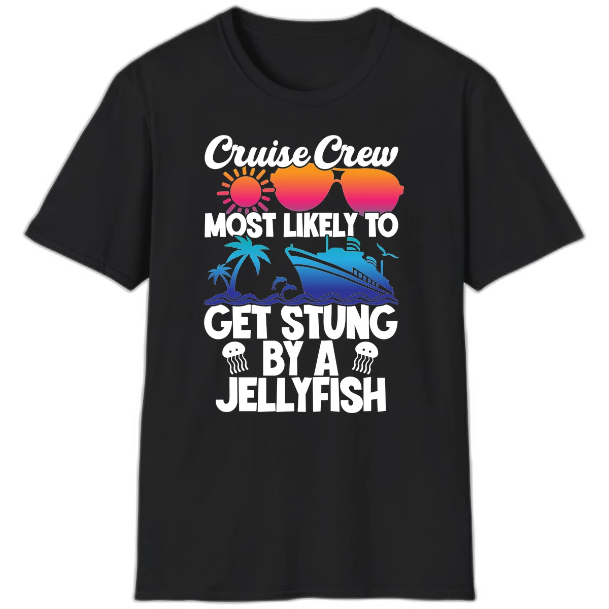 Most Likely To Get Stung By A Jellyfish T-Shirt in Black