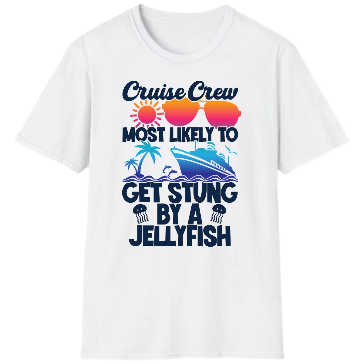 Most Likely To Get Stung By A Jellyfish T-Shirt in White