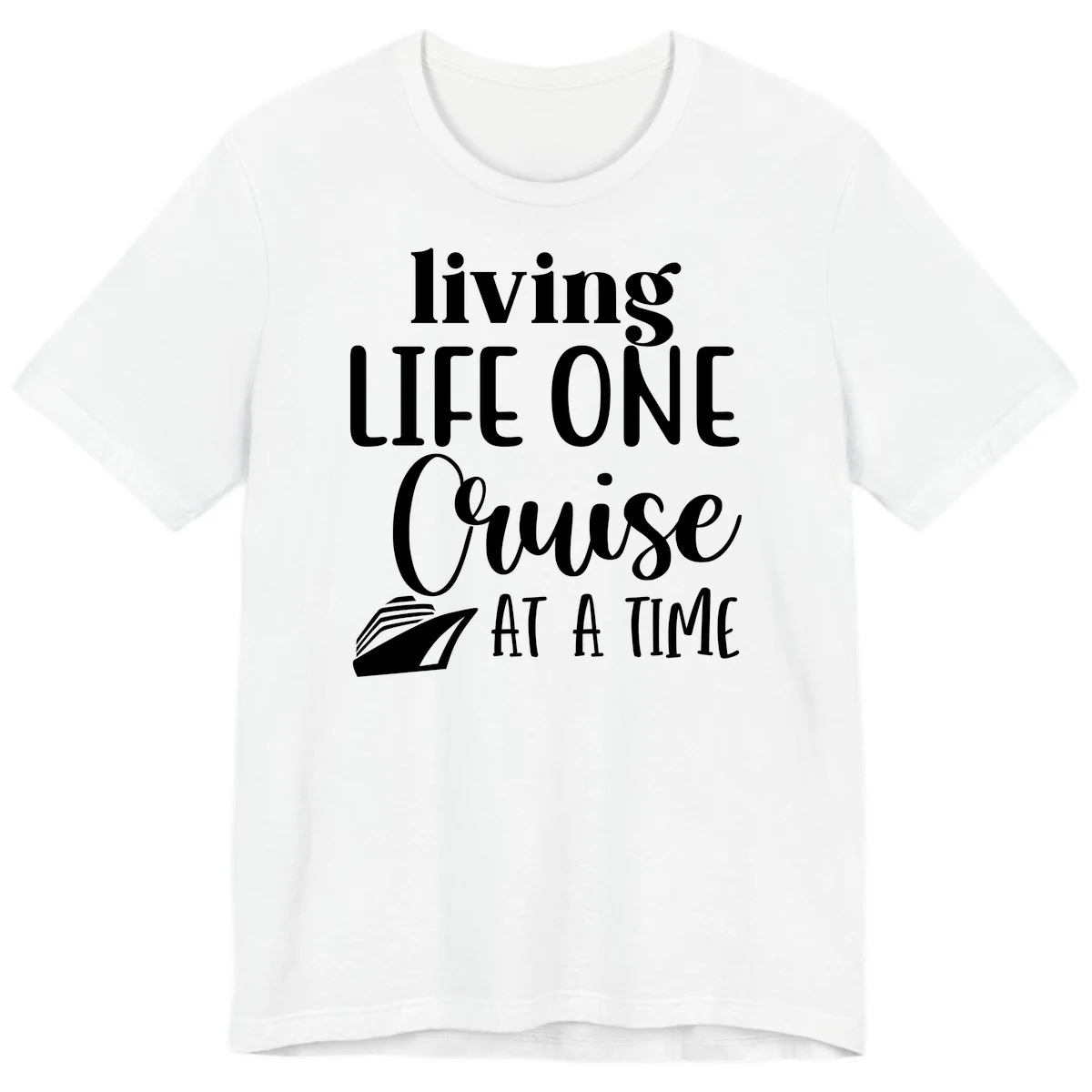 Living Life One Cruise At A Time Premium T-Shirt in White