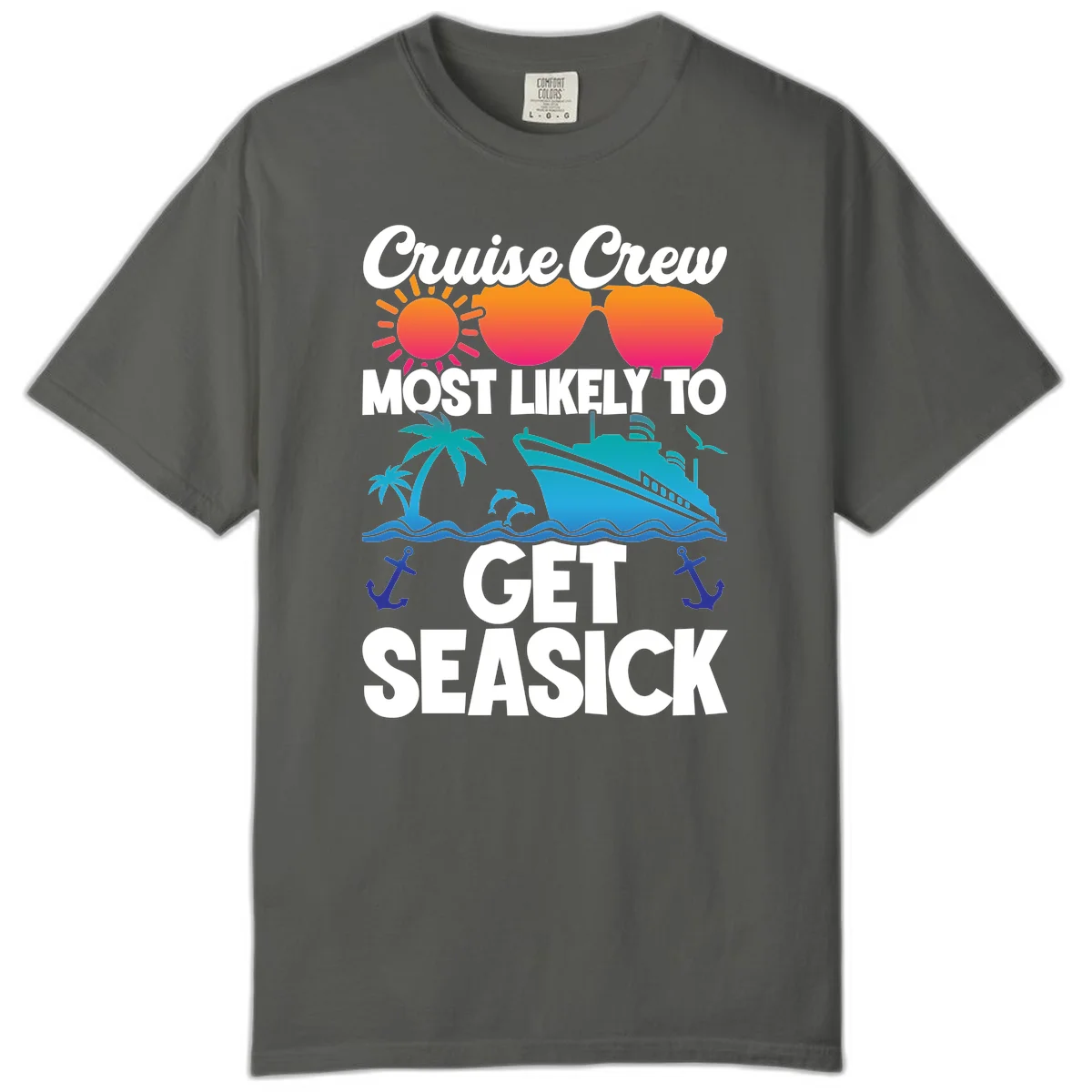 Cruise Crew Most Likely To Get Seasick Comfort Color in Pepper