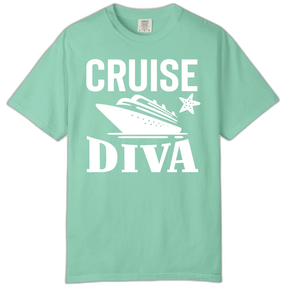 Cruise Diva Comfort Color T-Shirt in Island Reef