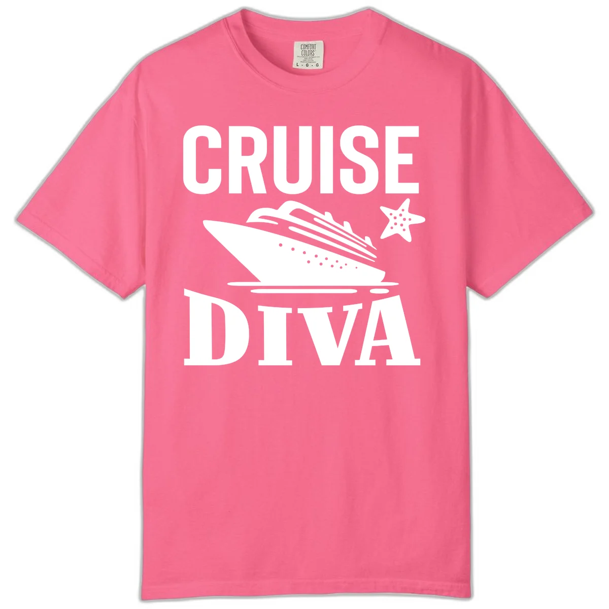 Cruise Diva Comfort Color T-Shirt in Crunchberry