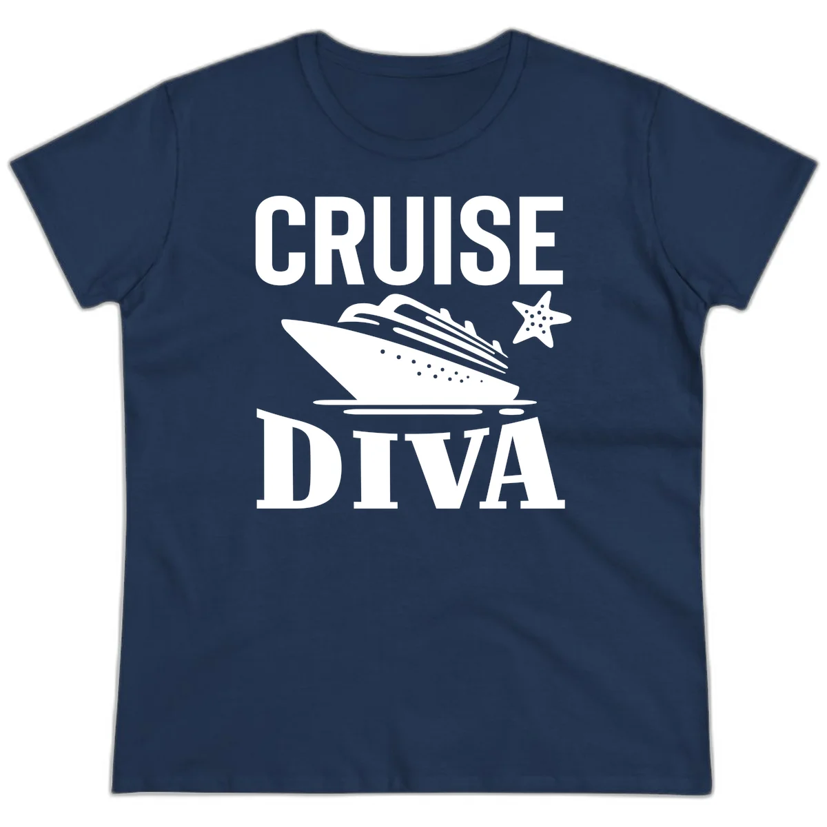 Cruise Diva Ladies Tee in Navy