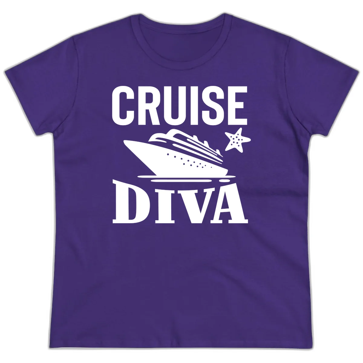 Cruise Diva Ladies Tee in Purple