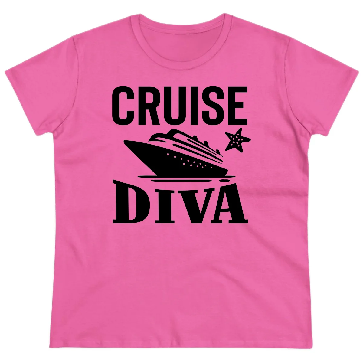 Cruise Diva Ladies Tee in Azalea