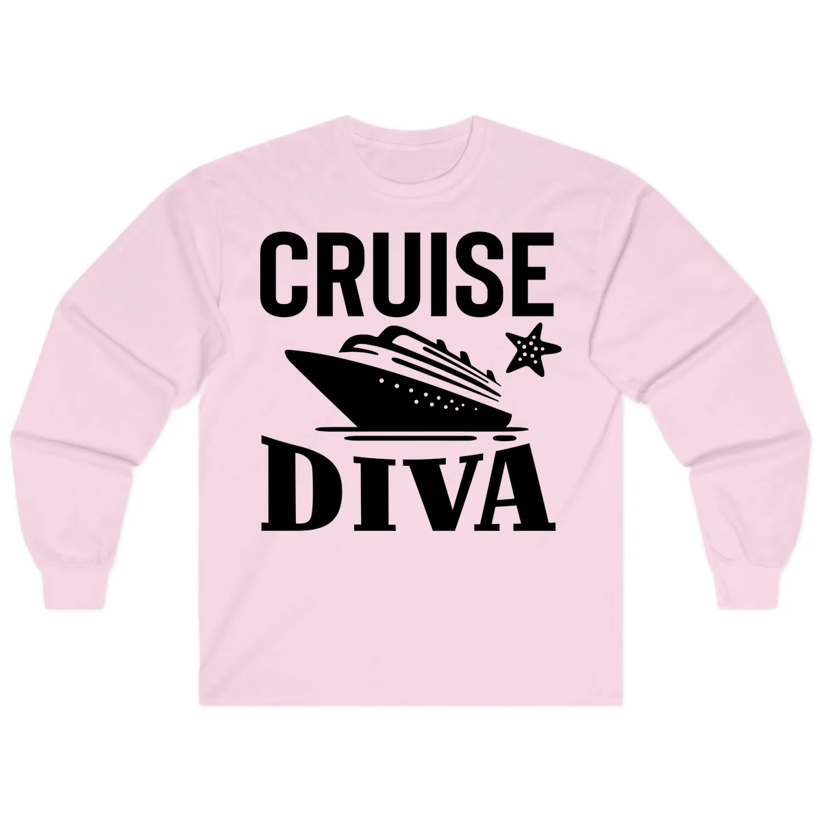 Cruise Diva Long Sleeve T-Shirt in Light Pink