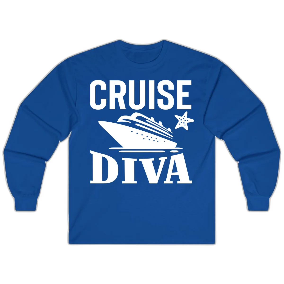 Cruise Diva Long Sleeve T-Shirt in Royal