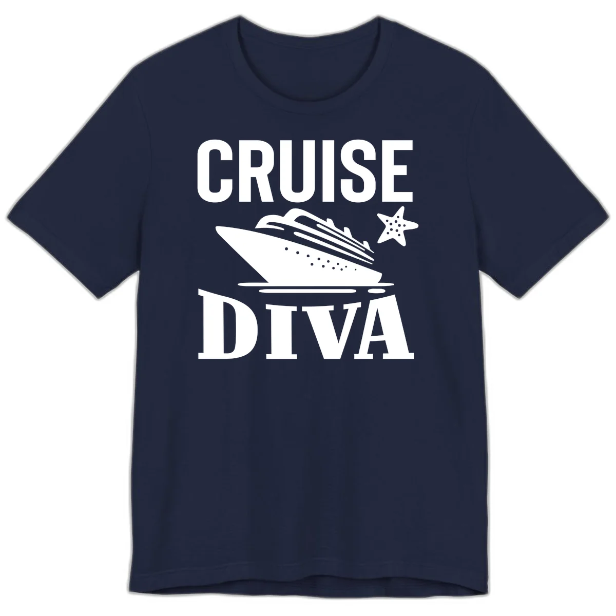 Cruise Diva Premium T-Shirt in Navy