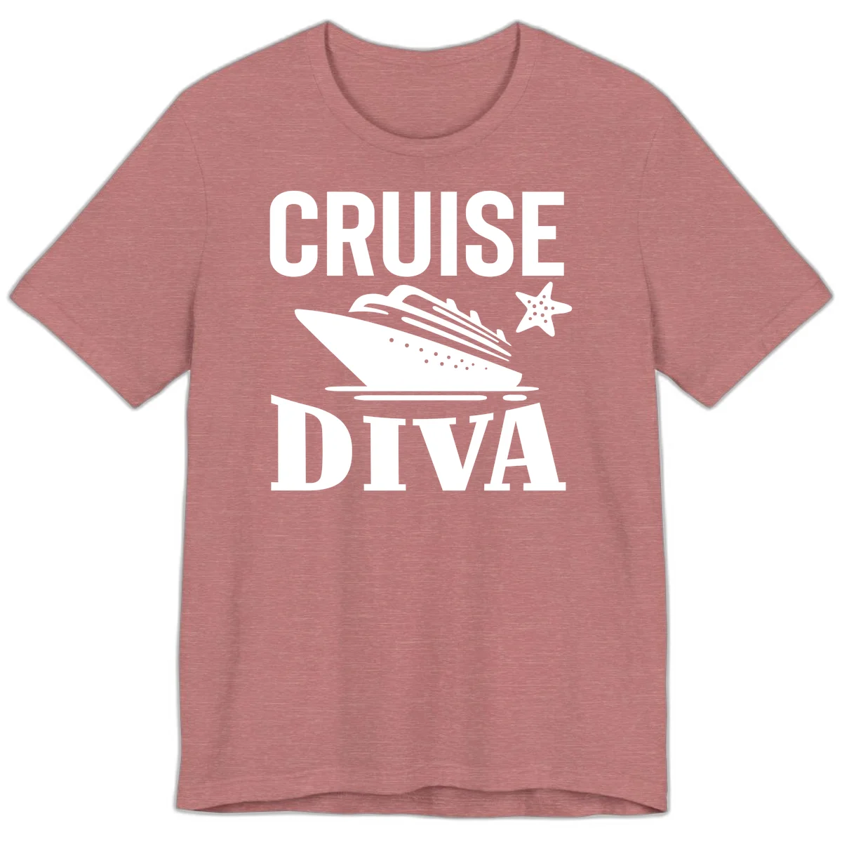 Cruise Diva Premium T-Shirt in Heather Mauve