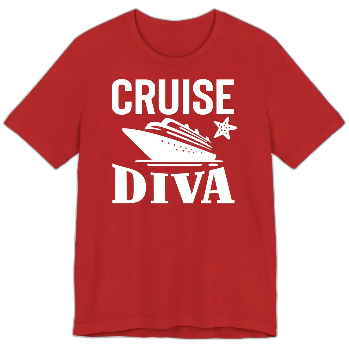 Cruise Diva Premium T-Shirt in Red