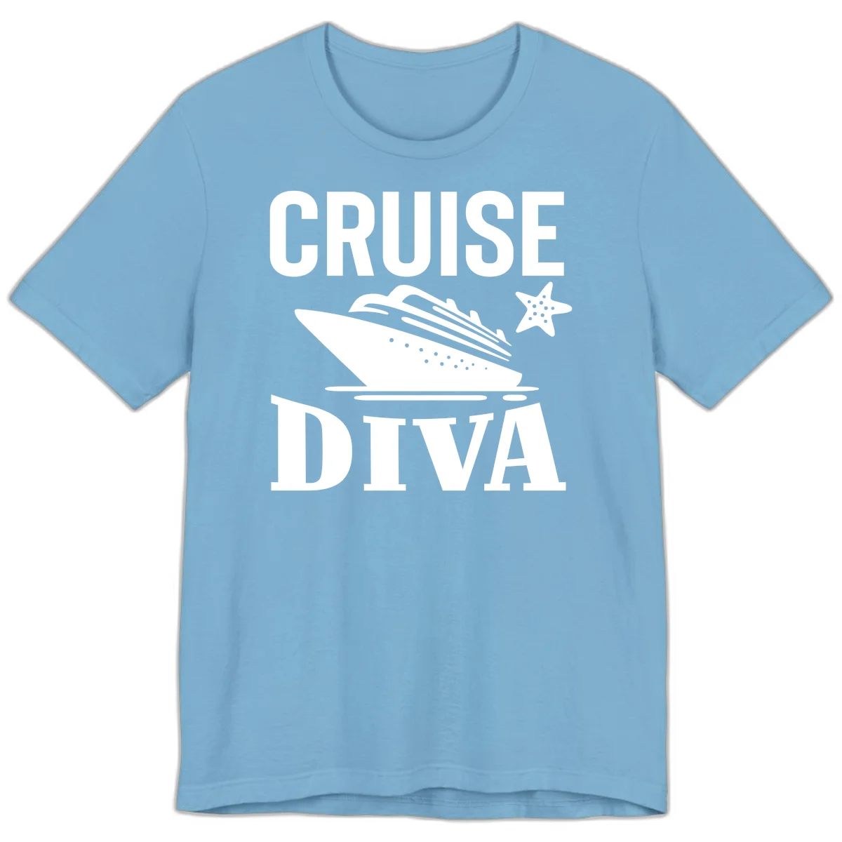 Cruise Diva Premium T-Shirt in Ocean Blue