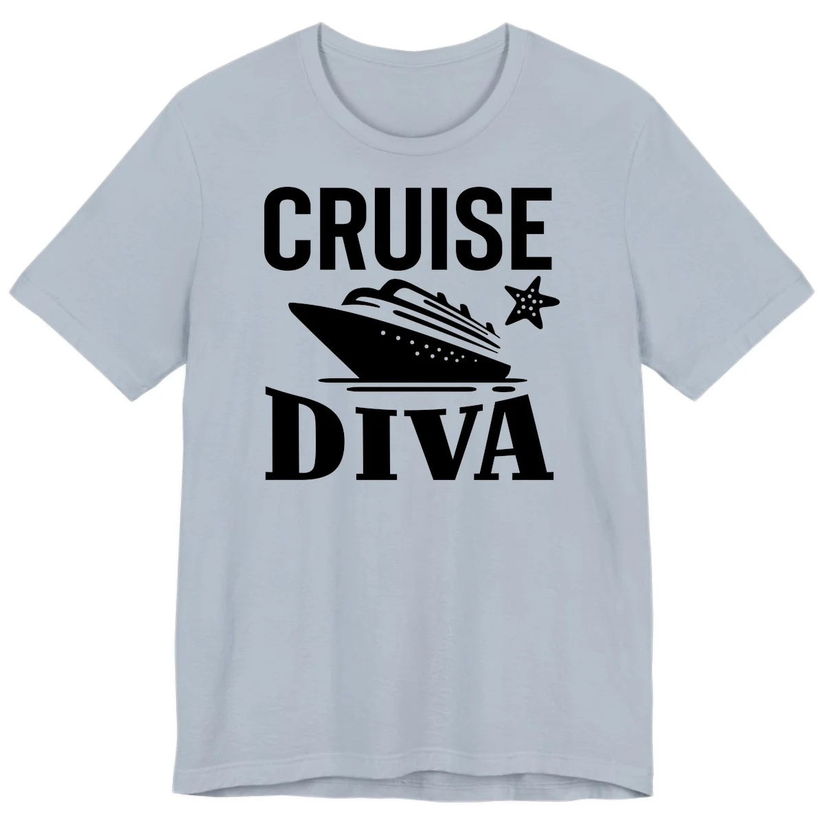 Cruise Diva Premium T-Shirt in Light Blue