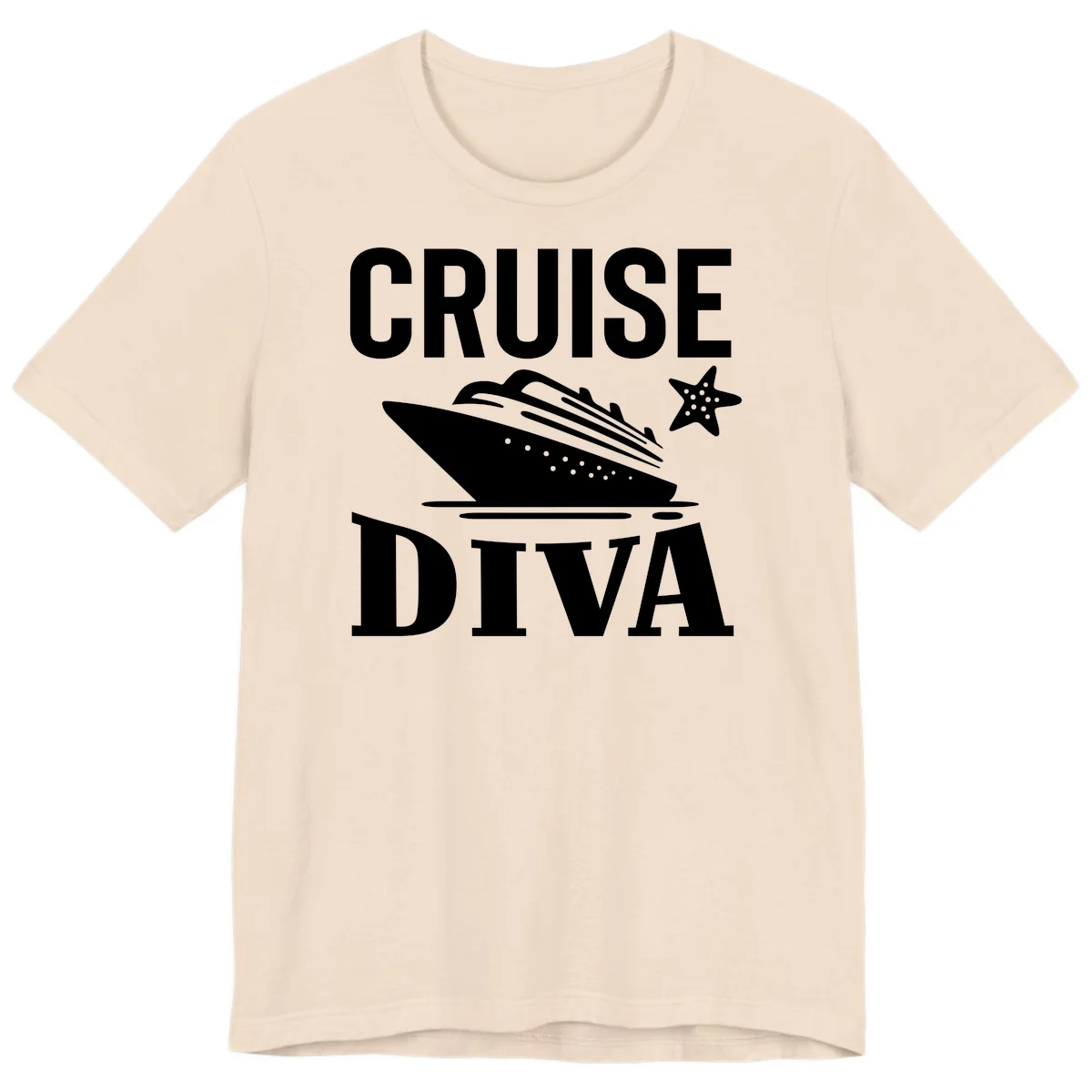 Cruise Diva Premium T-Shirt in Soft Cream