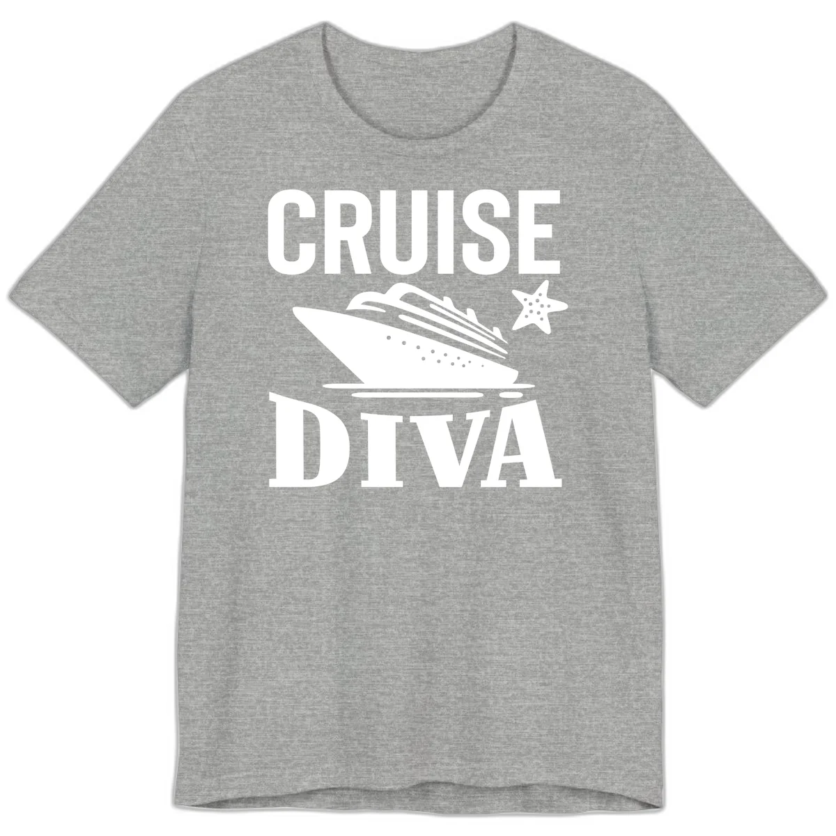 Cruise Diva Premium T-Shirt in Athletic Heather