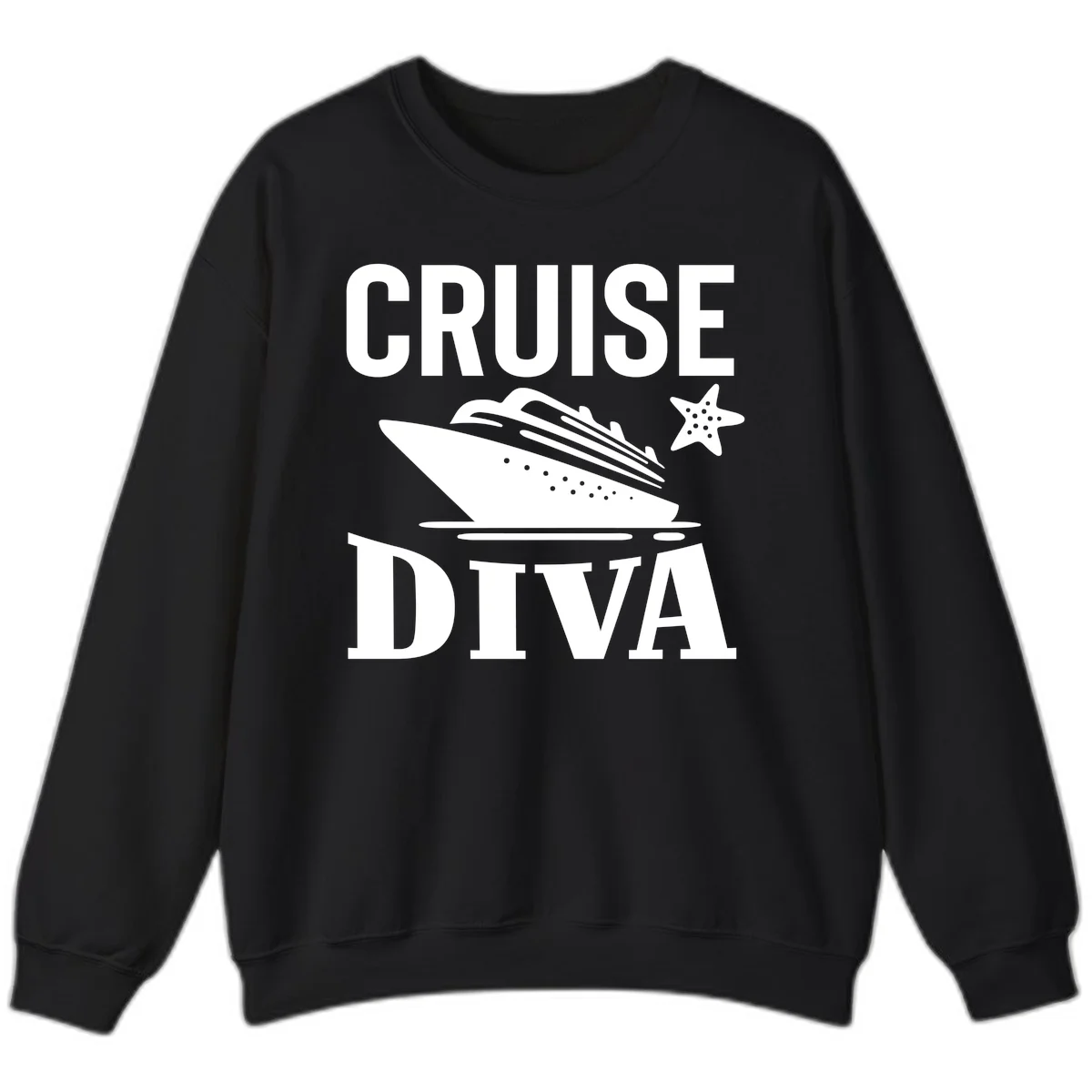 Cruise Diva Sweatshirt in Black