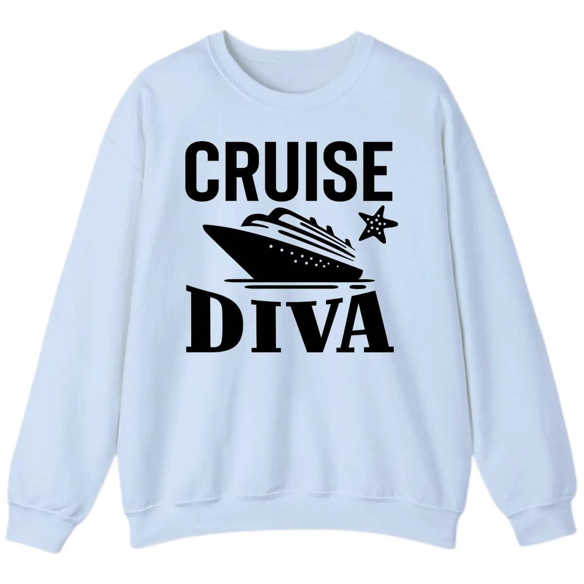 Cruise Diva Sweatshirt in Light Blue