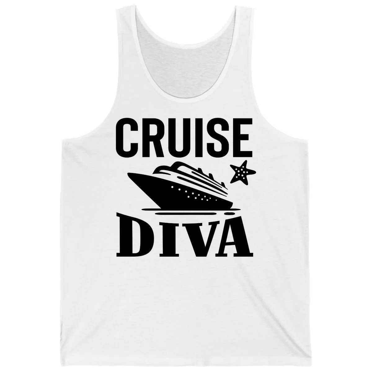 Cruise Diva Tank Top in White