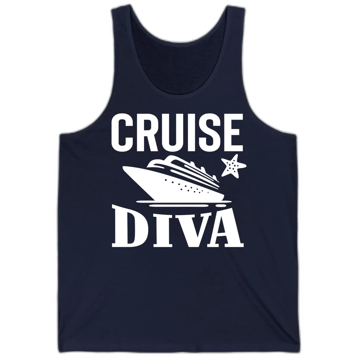 Cruise Diva Tank Top in Navy
