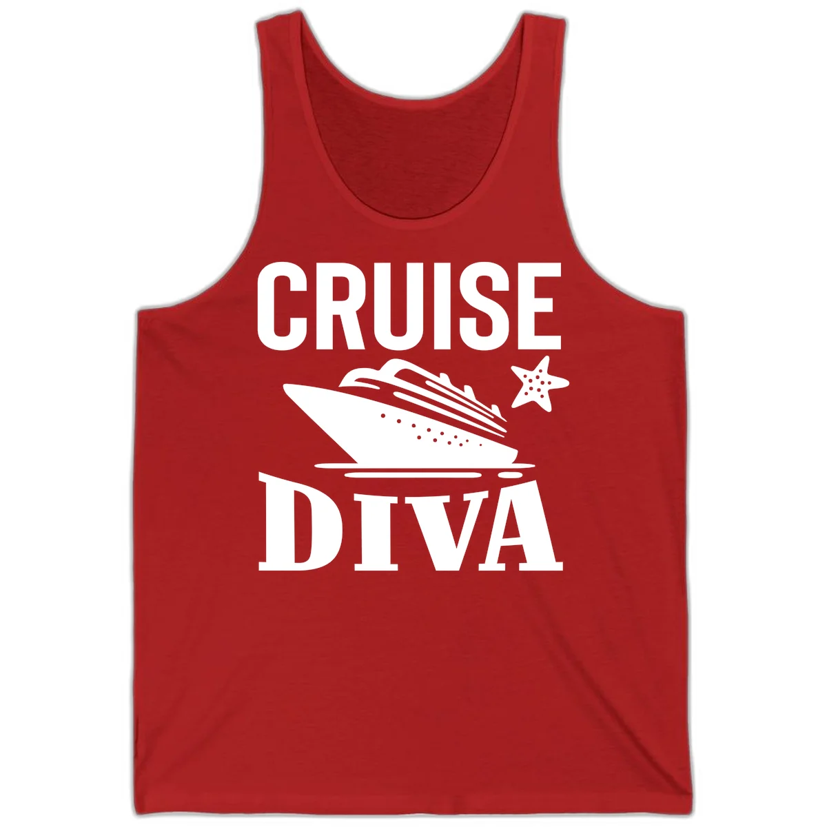 Cruise Diva Tank Top in Red