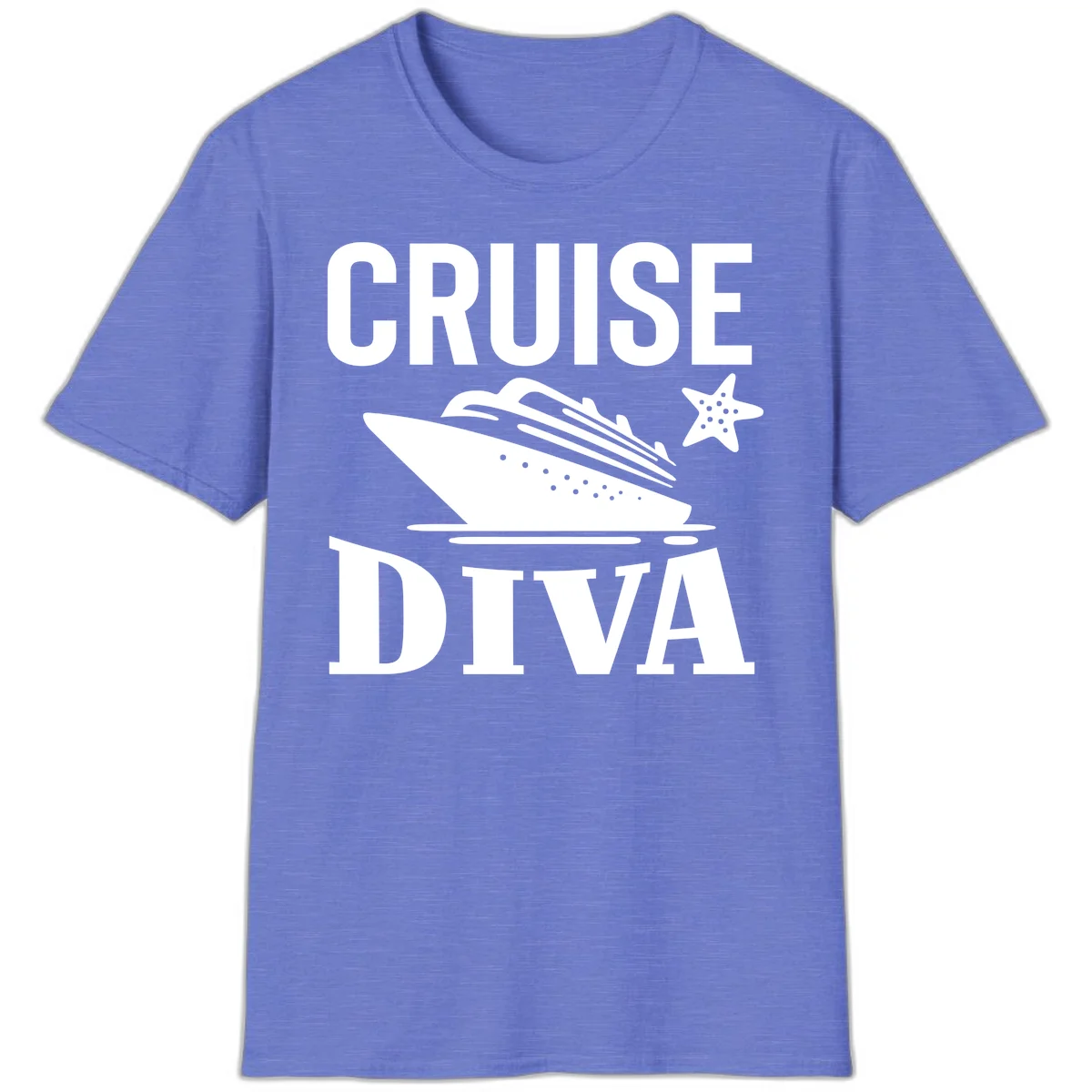 Cruise Diva T-Shirt in Heather Royal