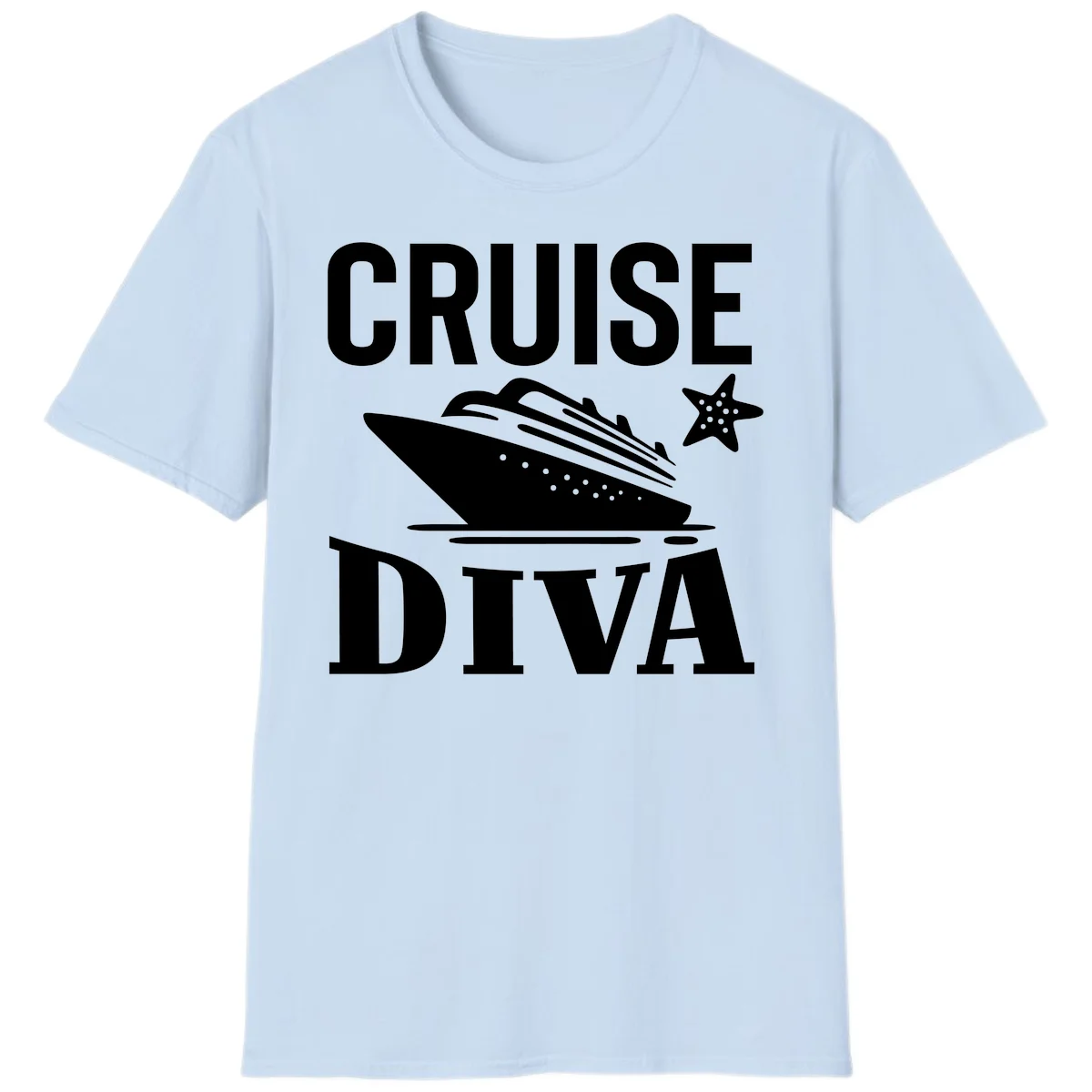 Cruise Diva T-Shirt in Light Blue