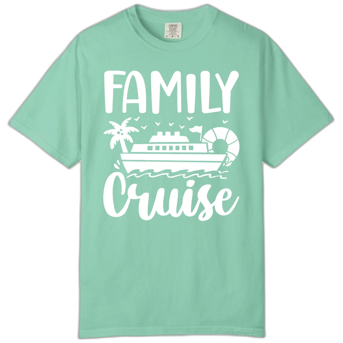 Family Cruise Vacation Comfort Color in Island Reef