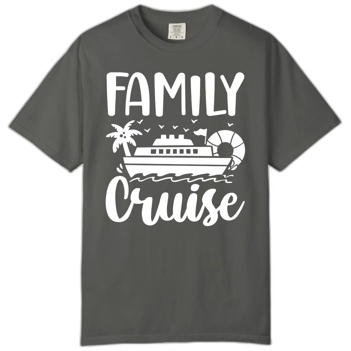 Family Cruise Vacation Comfort Color in Pepper