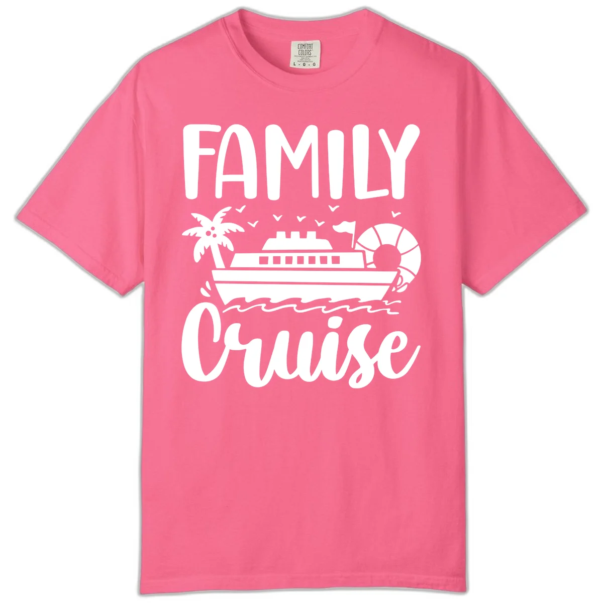 Family Cruise Vacation Comfort Color in Crunchberry