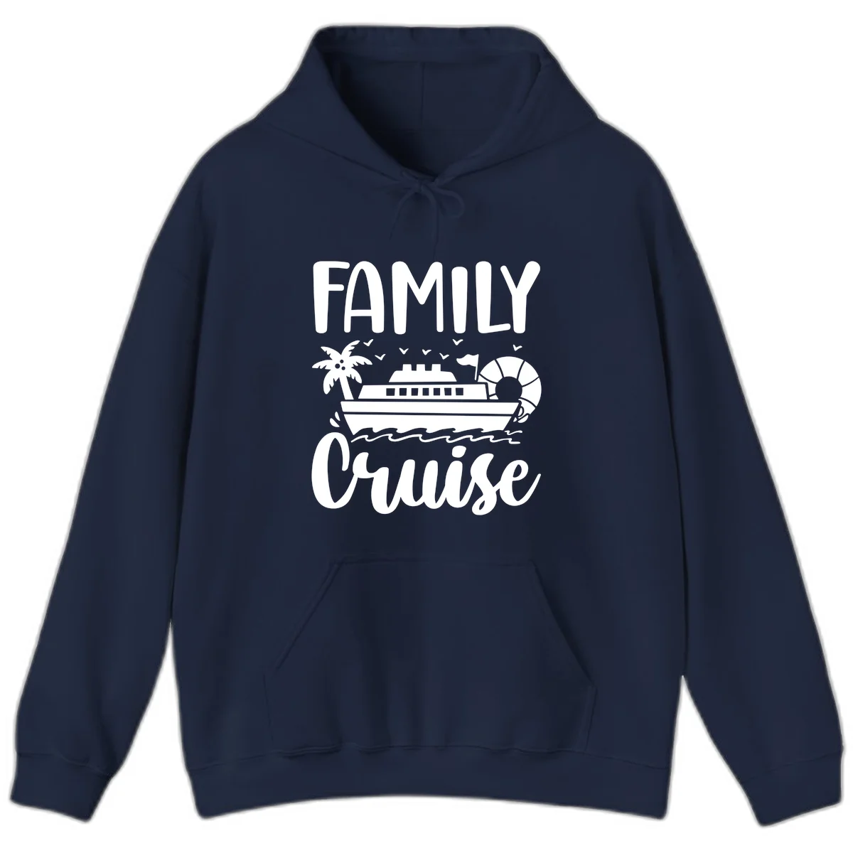 Family Cruise Vacation Hoodie in Navy