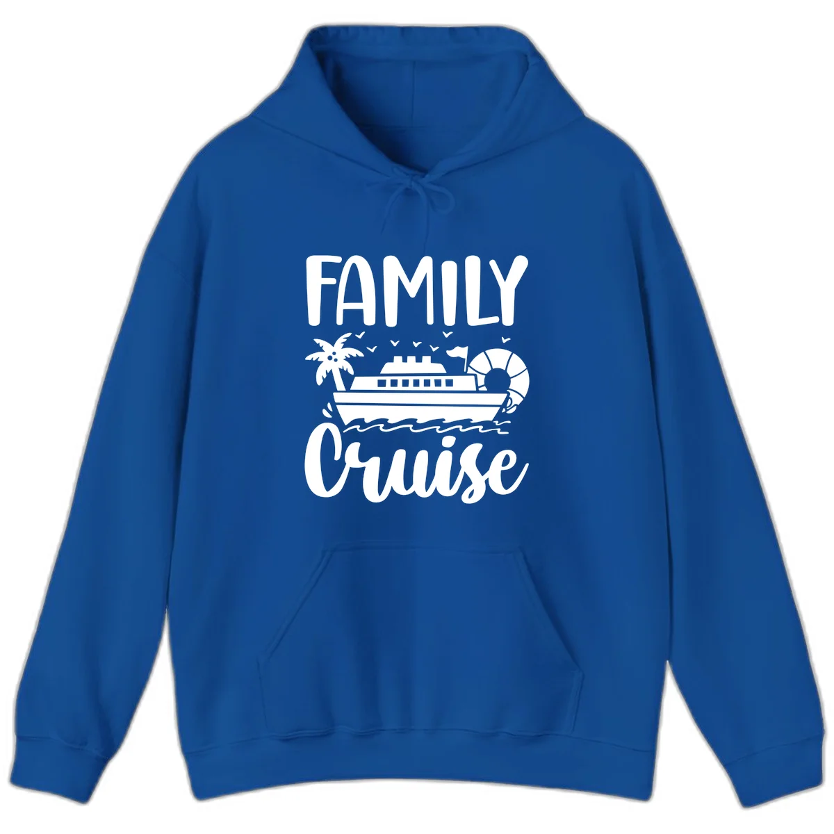 Family Cruise Vacation Hoodie in Royal