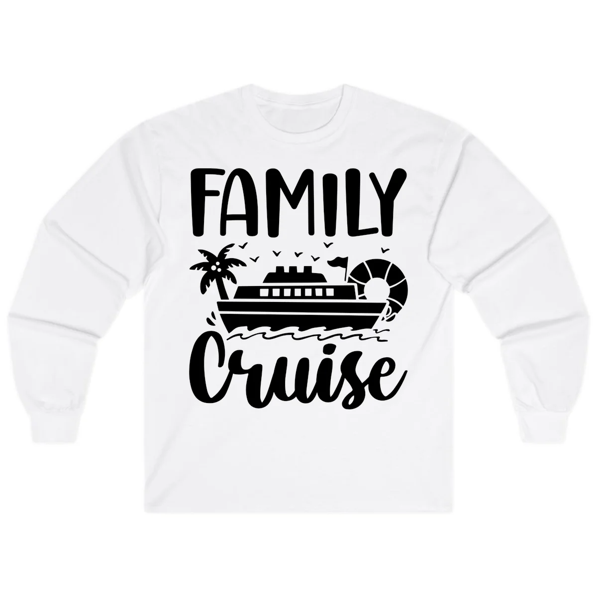 Family Cruise Vacation Long Sleeve in White