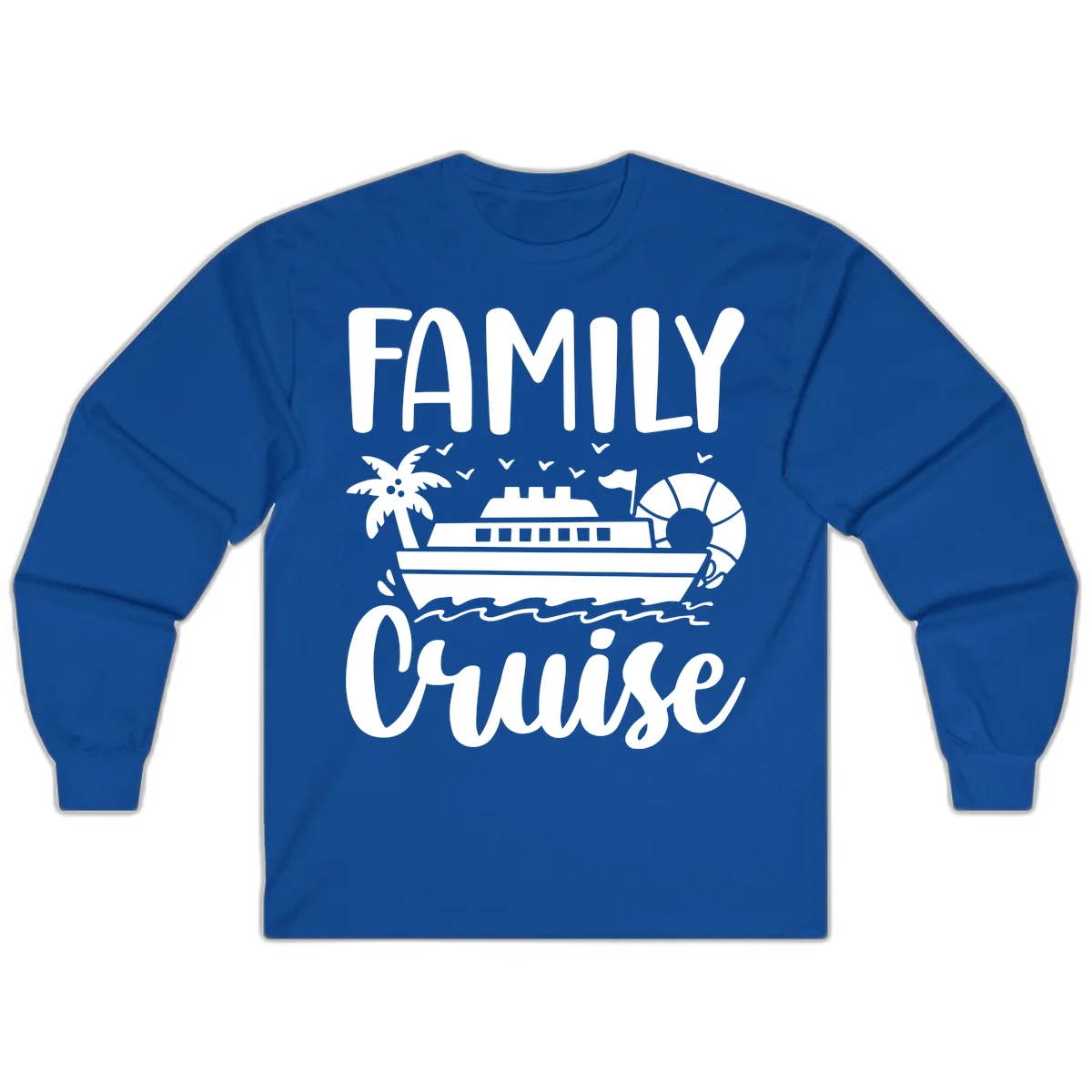 Family Cruise Vacation Long Sleeve in Royal