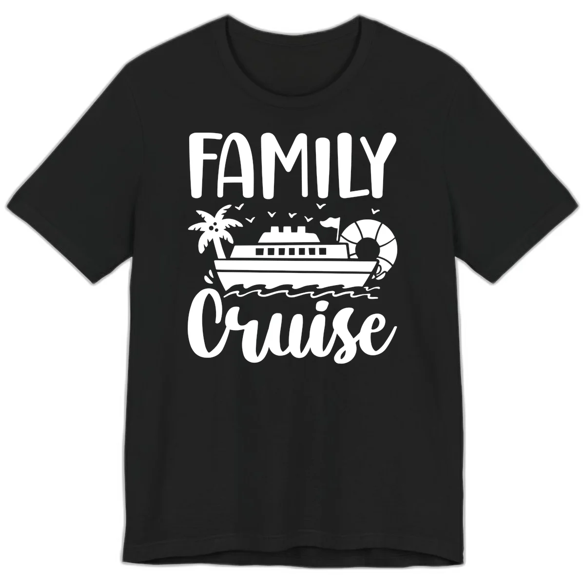 Family Cruise Vacation Premium T-Shirt in Black