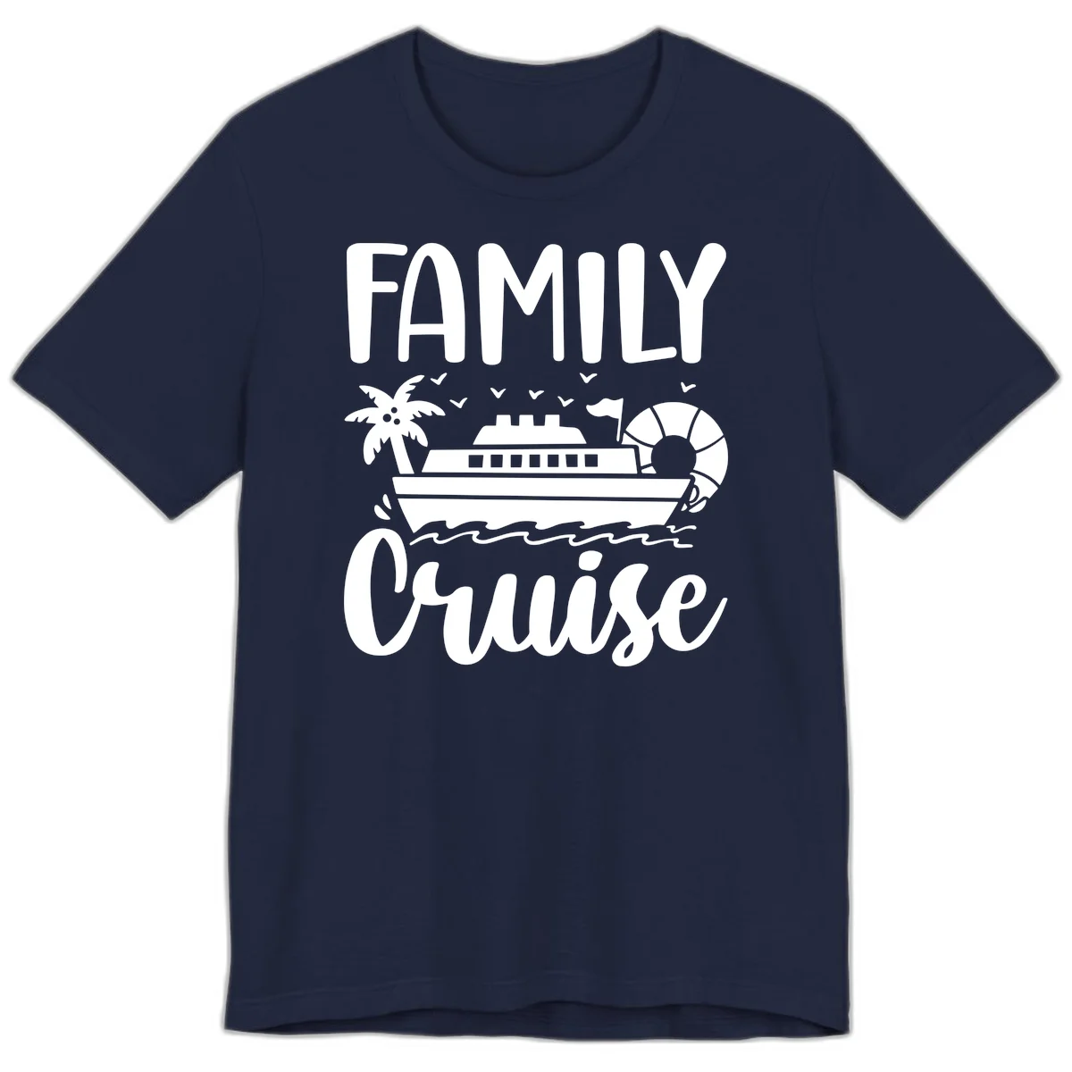 Family Cruise Vacation Premium T-Shirt in Navy