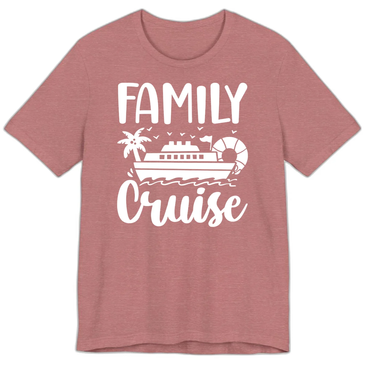 Family Cruise Vacation Premium T-Shirt in Heather Mauve