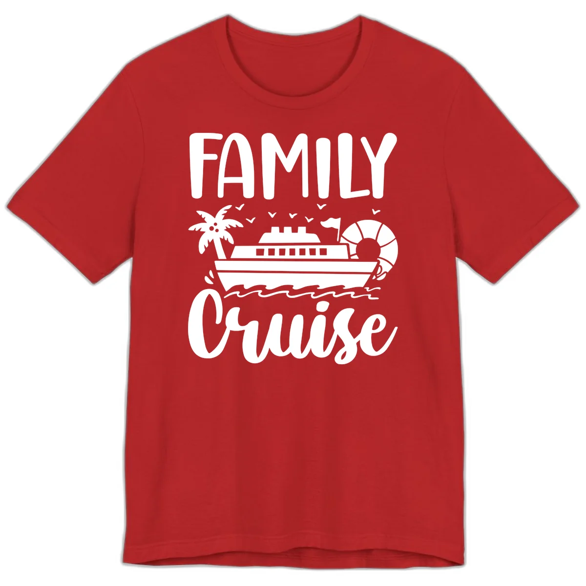 Family Cruise Vacation Premium T-Shirt in Red