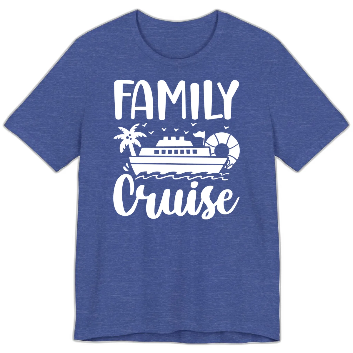 Family Cruise Vacation Premium T-Shirt in Heather True Royal