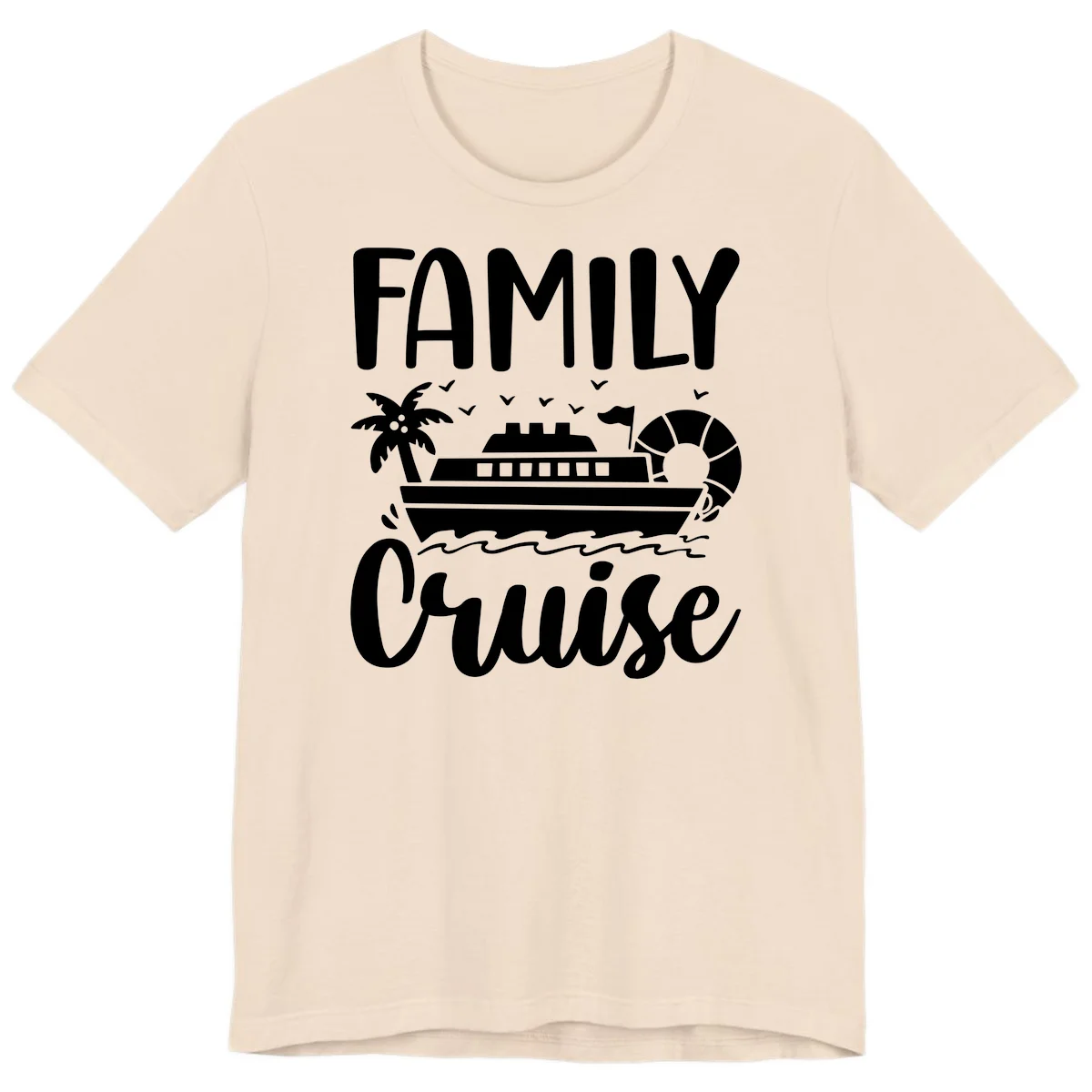 Family Cruise Vacation Premium T-Shirt in Soft Cream