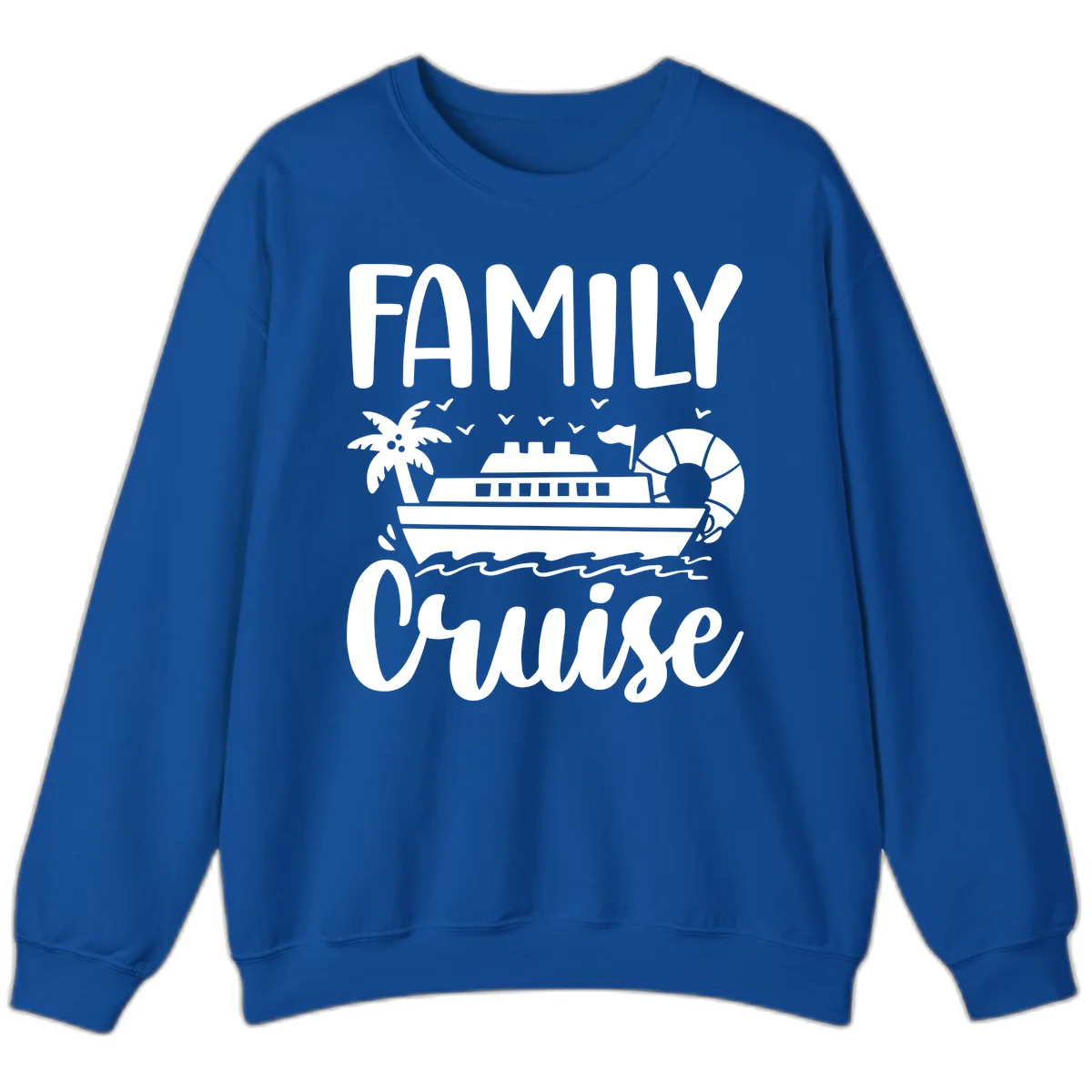 Family Cruise Vacation Sweatshirt in Royal