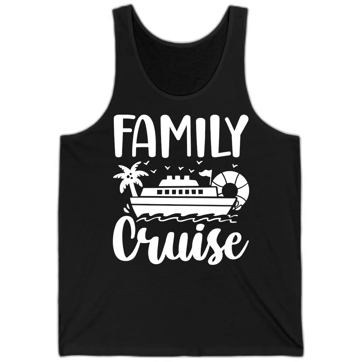 Family Cruise Vacation Tank in Black