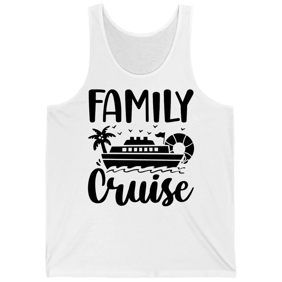 Family Cruise Vacation Tank in White