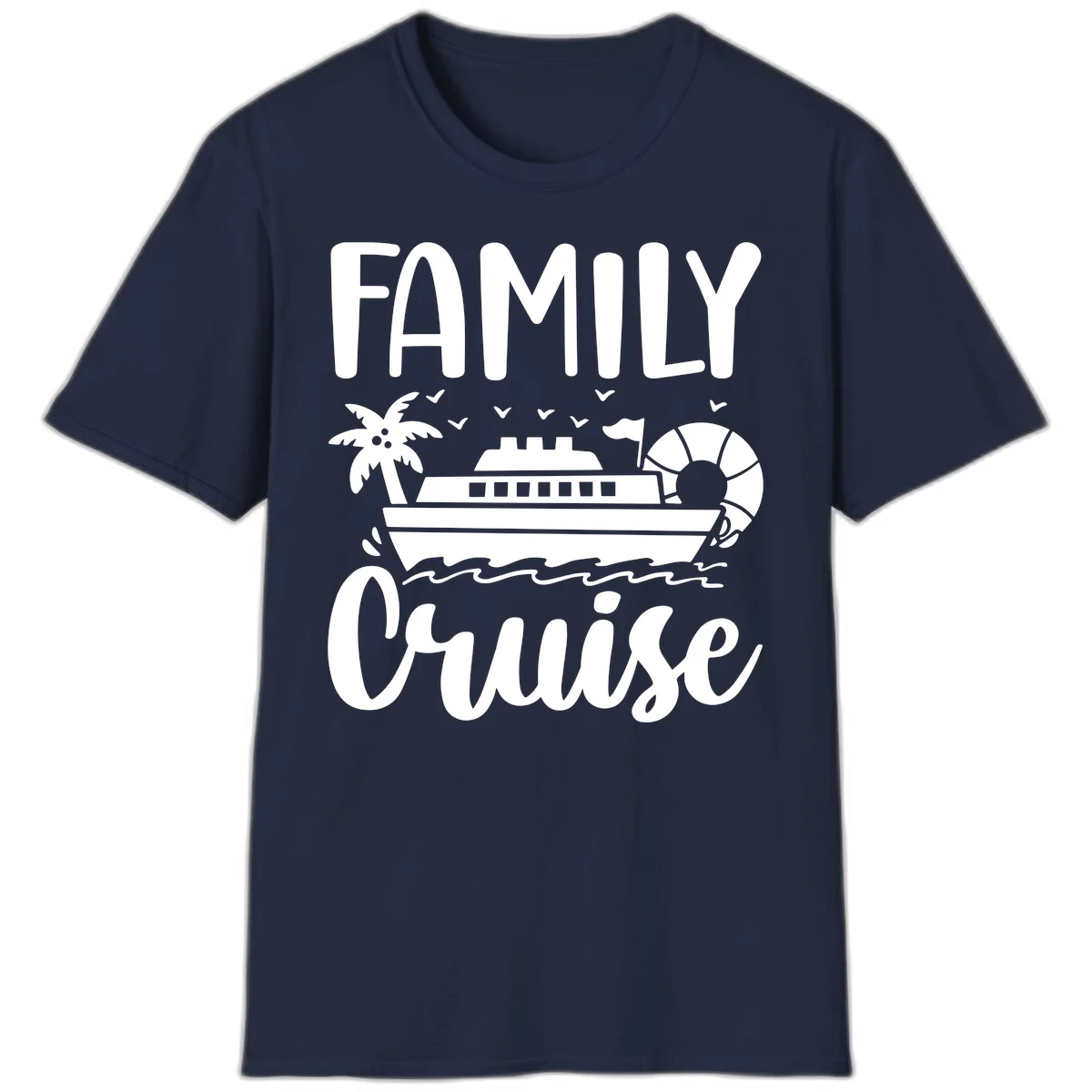Family Cruise Vacation T-Shirt in Navy