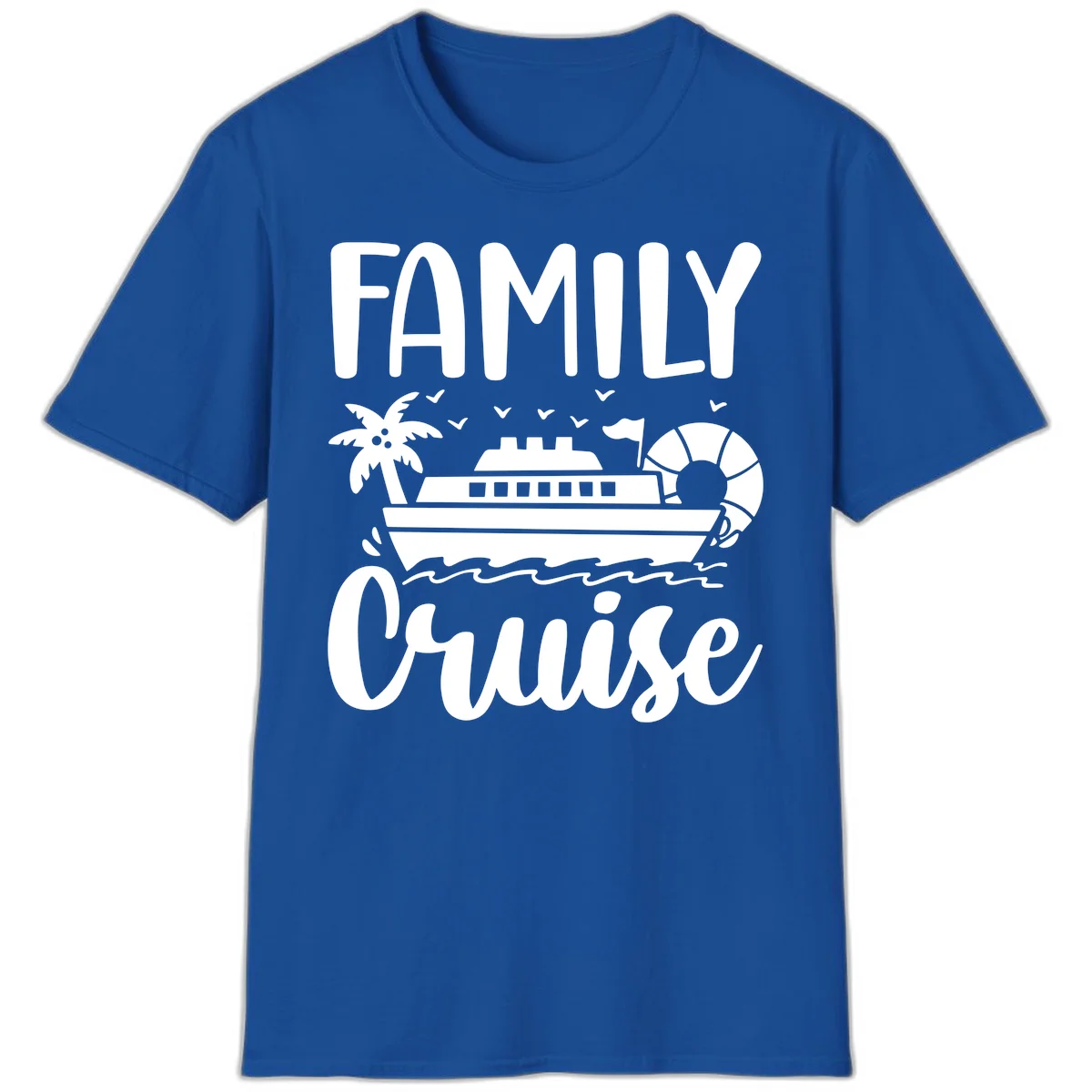 Family Cruise Vacation T-Shirt in Royal