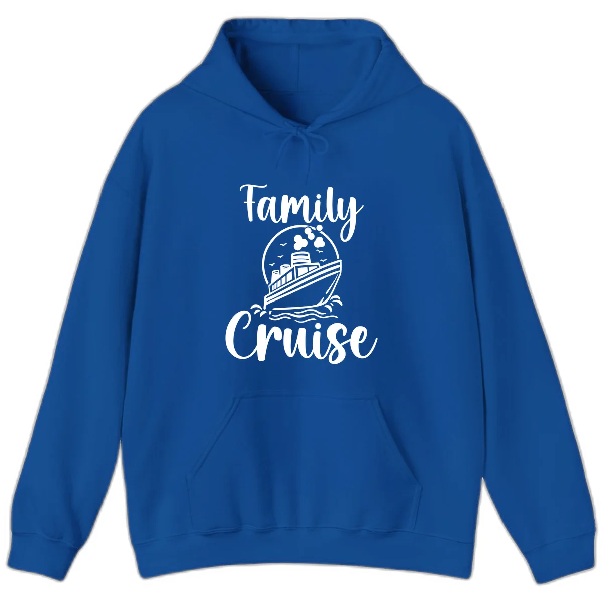 Family Cruise Adventure Ship Hooded Sweatshirt in Royal