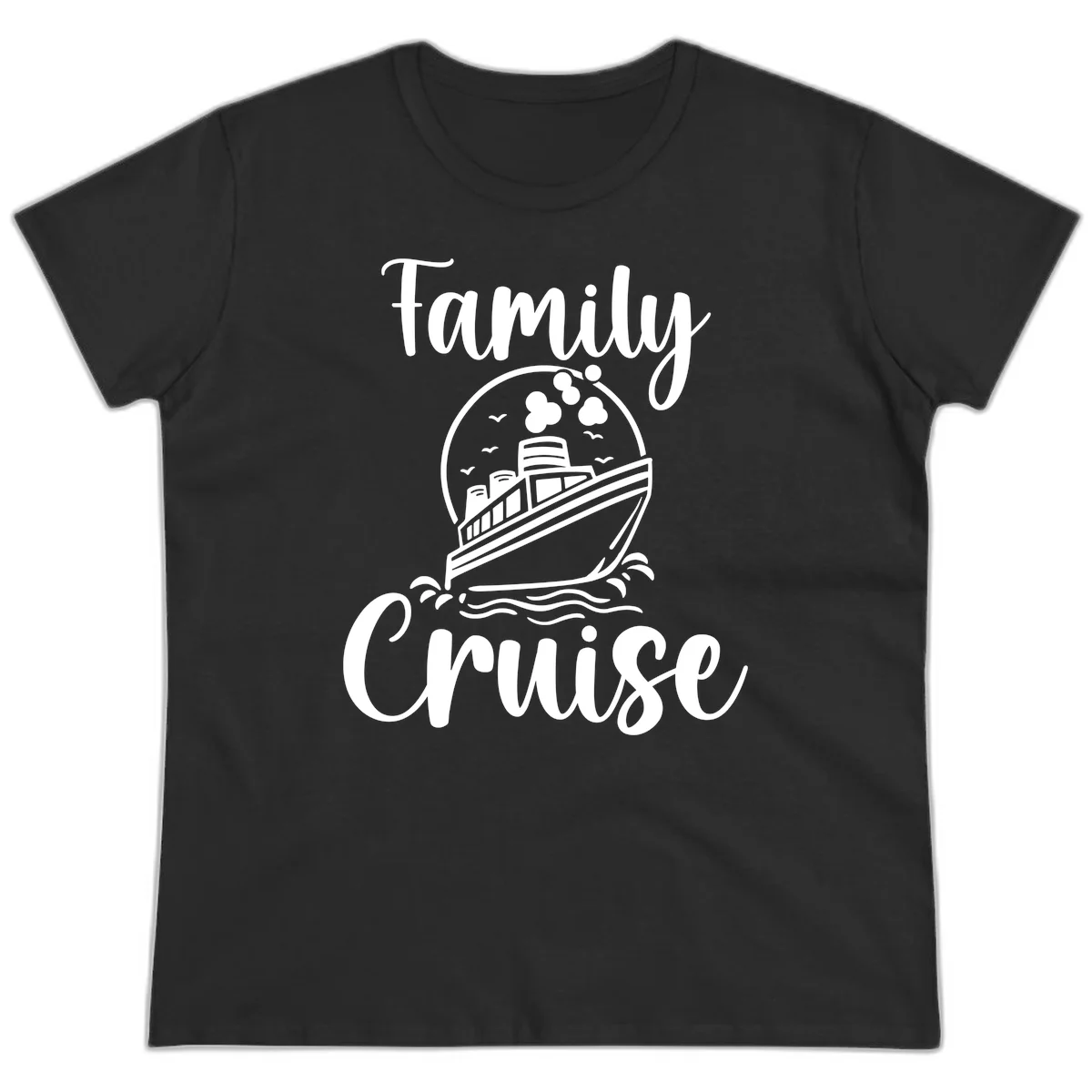 Family Cruise Adventure Ship Women's T-Shirt in Black