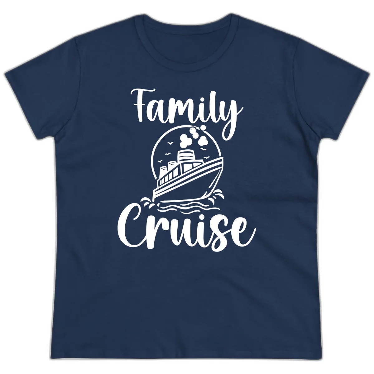 Family Cruise Adventure Ship Women's T-Shirt in Navy