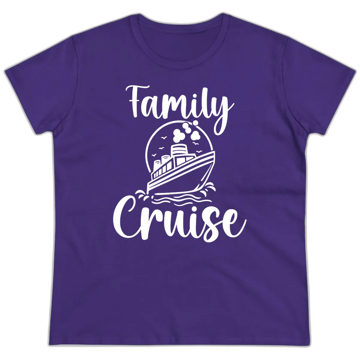 Family Cruise Adventure Ship Women's T-Shirt in Purple