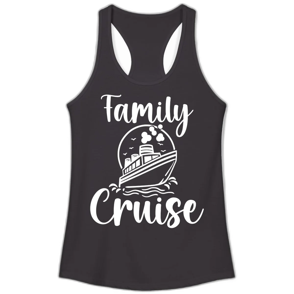 Family Cruise Adventure Ship Ladies Tank Top in Black