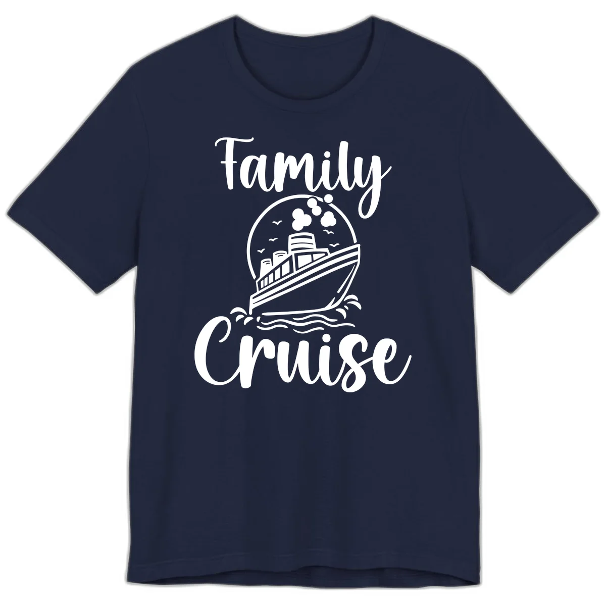 Family Cruise Adventure Ship Premium T-Shirt in Navy